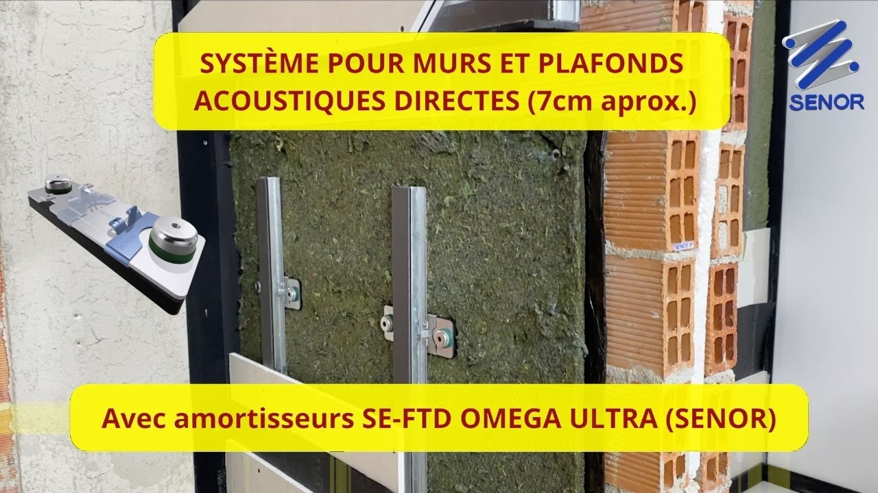 Isolation acoustique des murs et plafonds avec SILENTBLOCK FTD OMEGA