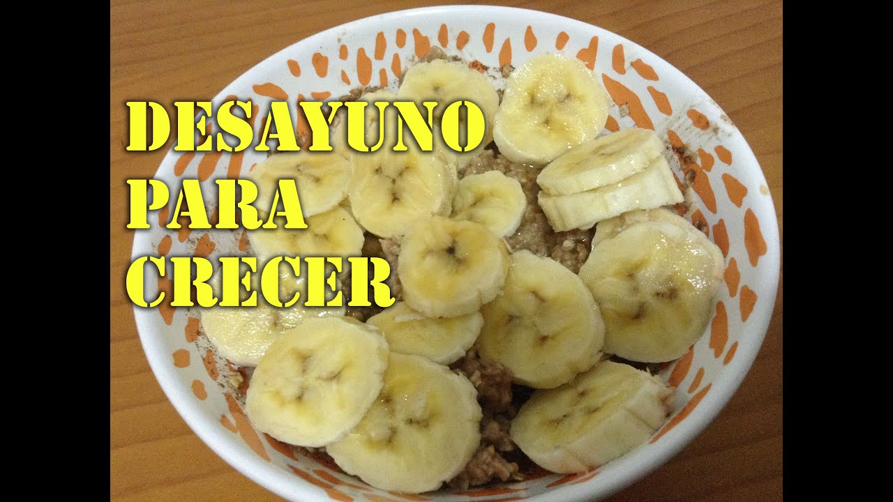 Desayuno para aumentar la masa muscular (porridge) - YouTube