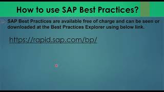45) SAP Best Practices. #sap #sapmm #sapmaterialmanagement #sapmmtraining