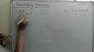 Fraunhofer diffraction at single slit (Part 6) secondary maxima