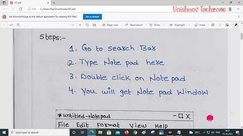 Notepad in Telugu | తెలుగులో LEARN COMPUTER TELUGU VIDEOS | Basics of Computers | Vaishnav Techzone
