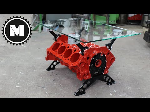 hule tøffel Modig Making V8 Engine Table - YouTube