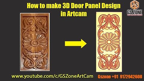 How to make 3D Door Panel Design in Artcam @gszone_cnc_solution #cnc #artcam #wood #furniture