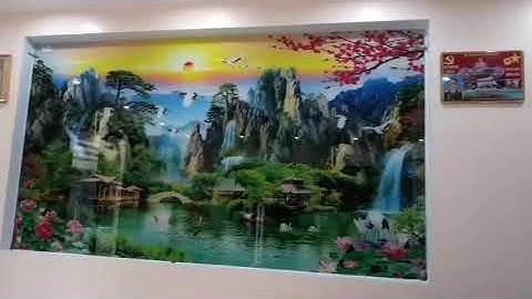 Tranh kính cường lực ốp tường phòng khách đẹp nhất