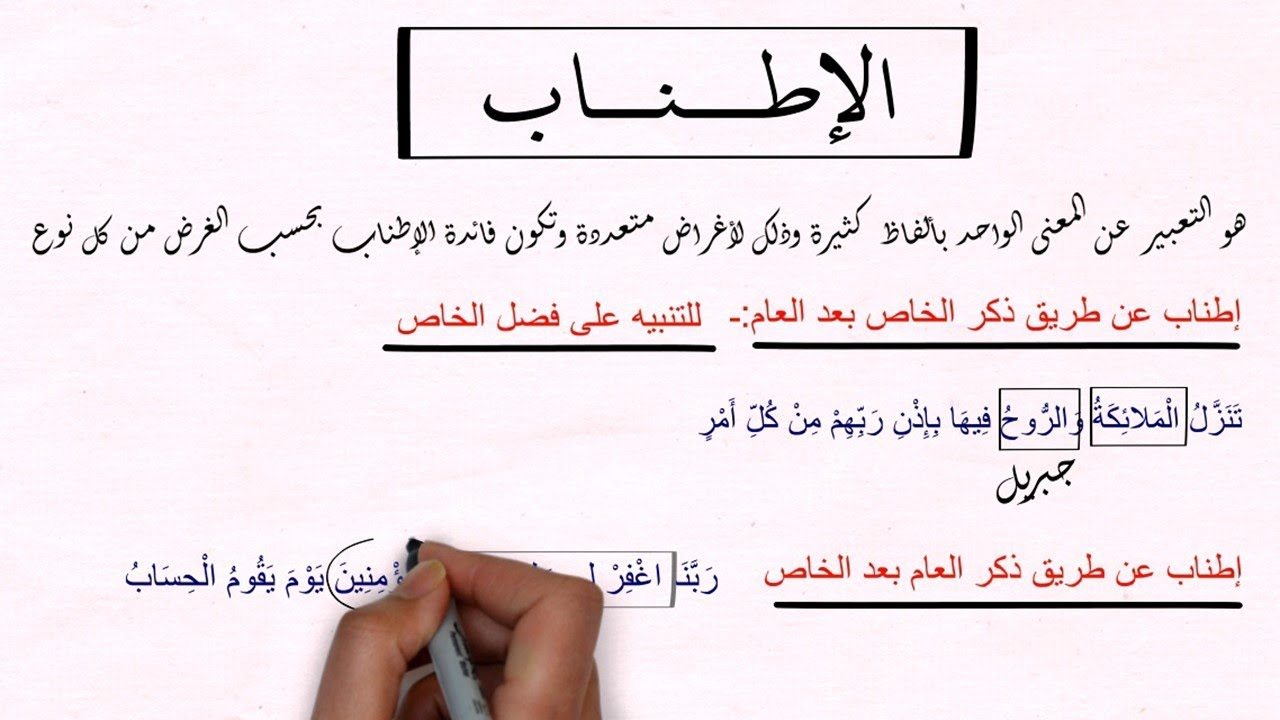 البلاغة العربية | شرح درس الإطناب| علم المعاني | ثانوية عامة