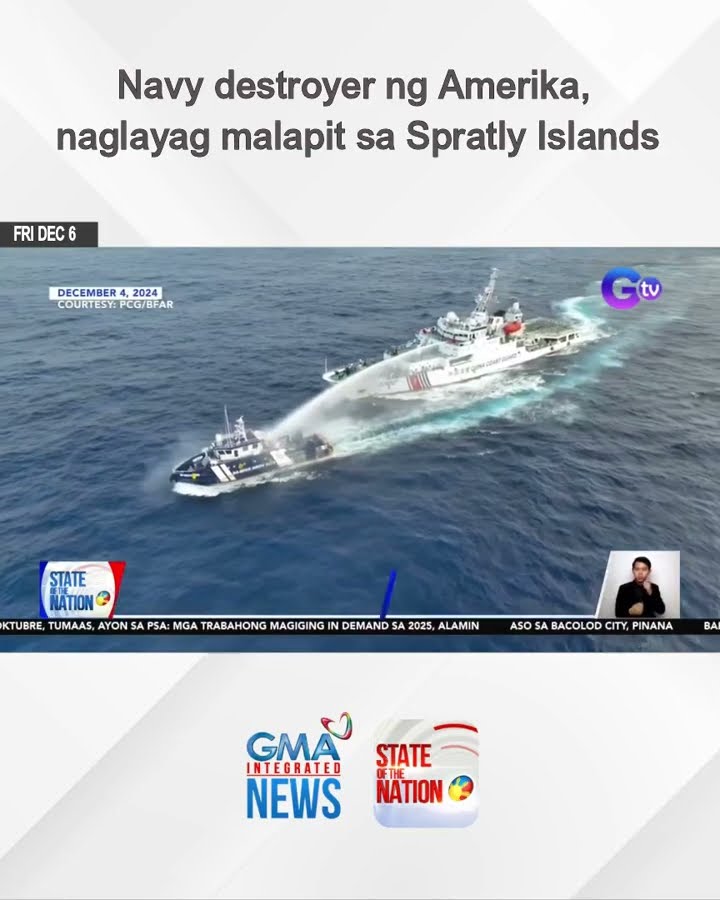 Navy destroyer ng Amerika, naglayag malapit sa Spratly Islands | SONA