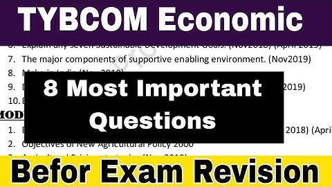 Before Exam Revised 4 Most Imp Economic Questions TYBCOM || Atul Sir