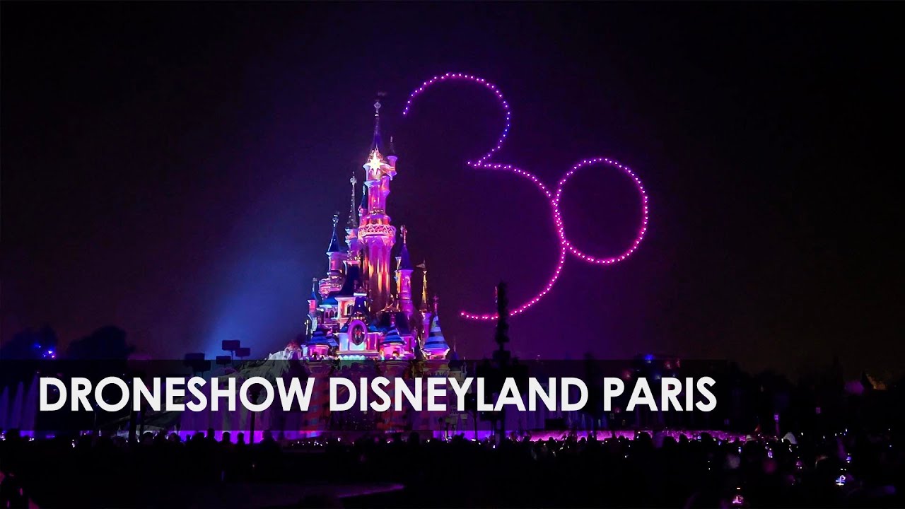 Disneyland Paris: droneshows Disney D-Light & After Glow (pre & post show Disney Illuminations 2022)
