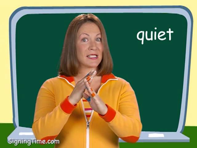 be quiet sign language