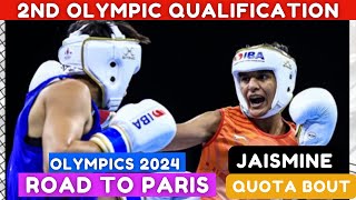 🔴Boxing : Olympic Boxing Qualifiers | Jaismine VS Marine Camara | Road to Paris 2024 | Quota Bout