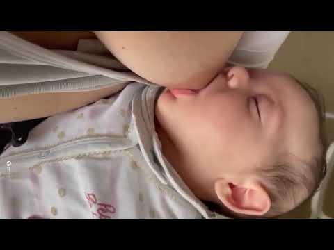 Breastfeeding 10 year old baby vlog mom and baby 11