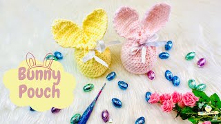 Bunny Pouch | Crochet Treat Bags | Drawstring Bags | Drawstring Pouch screenshot 2