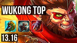 WUKONG vs DARIUS (TOP) | Rank 7 Wukong, 65% winrate, 9/3/10 | TR Grandmaster | 13.16