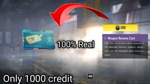 How to get rename card with only 1000 credit in codm. ZUBAIR CODM
