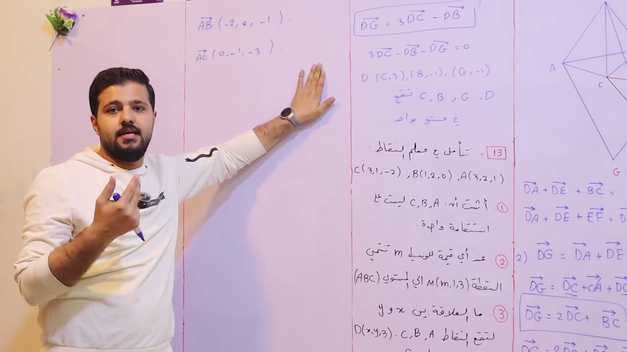 الدرس 14 - الأشعة 1 - تمرينات ومسائل الوحدة الاولى ( التمرين : 12 + 13 + 14 ) بكالوريا سوريا