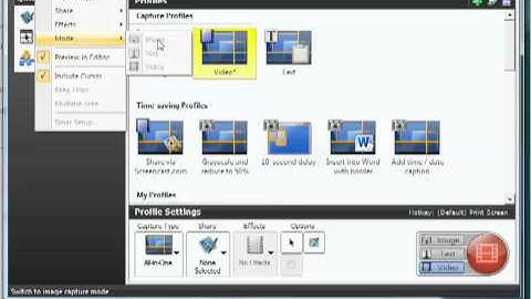 Snagit mode/ cursor change