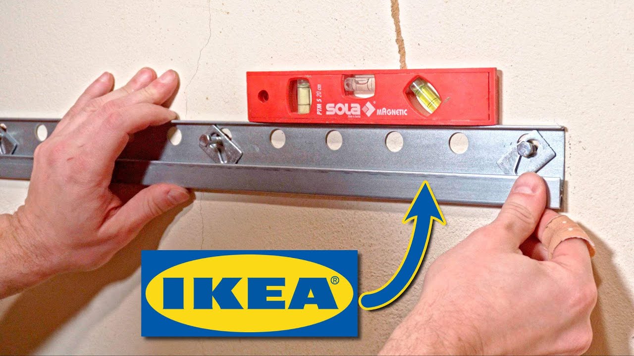 IKEA Method Aufhängeschiene montieren (im Altbau) | Küchen-Oberschränke  anbringen | Wandschiene - YouTube