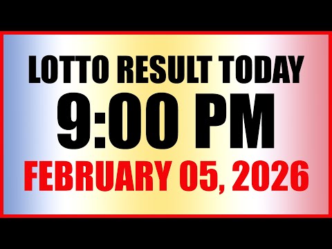 Lotto Result Today 9pm Draw February 5 2026 Swertres Ez2 PCSO