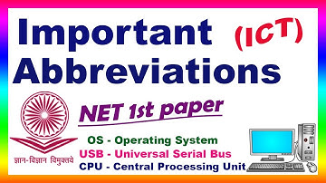 General abbreviations and terminology | ICT | NET | UGC | Computer | Information | Amiya | paper - 1