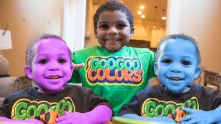 GOO GOO GAGA CHANGES GAGA BRO COLORS! LEARN THE COLORS WITH BALL PIT SHOW screenshot 1