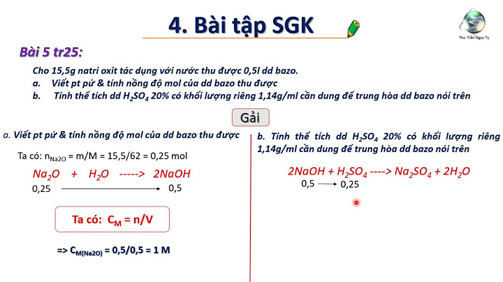 Bài tập 5 sgk trang 25 hóa học 9 năm 2024