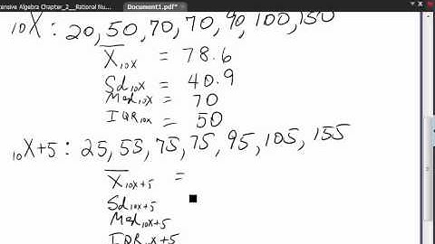 9 16 2011 AP Stats Linear Transformation effects on center and spread