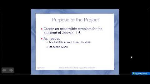Accessibility of the Joomla 1.6 Administrator Back End Template by Andrea Tarr (August 2009)
