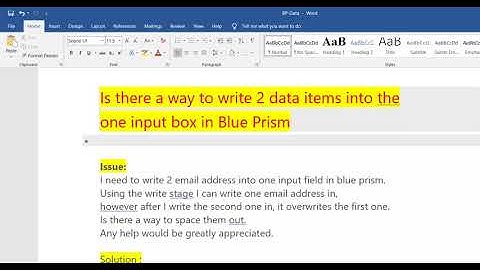 RPA-Blueprism- How to Write Multiple Data Items as Single Input?