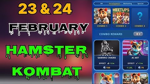 Hamster Kombat Game Dev Daily Combo 23 & 24 February Hamster Kombat Daily Combo Hamster Daily Combo