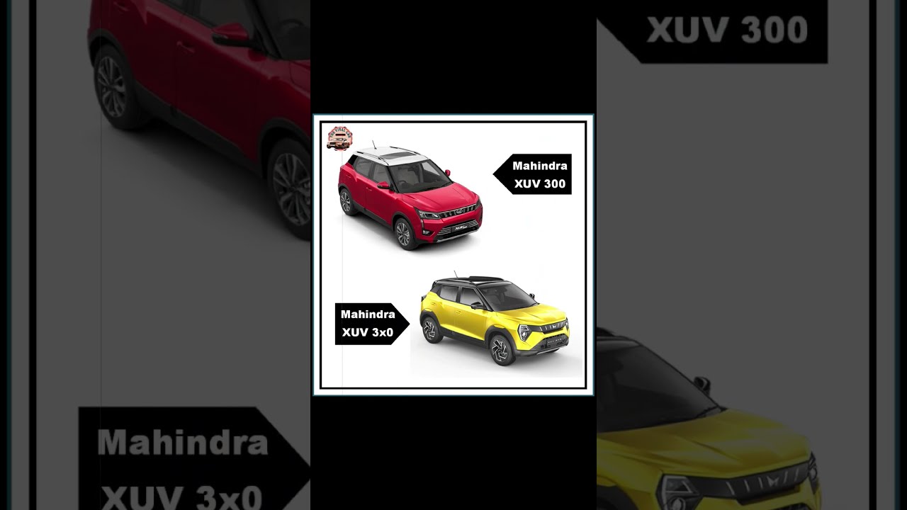 Mahindra Xuv300 VS Mahindra Xuv 3xo Design Comparison | XUV300 VS XUV3XO | #car #xuv3xo #shorts