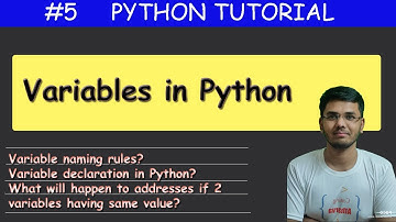 #5 Variables in Python