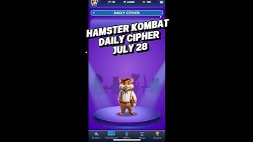 28 July 2025 Hamster Kombat GameDev Daily Cipher #hamsterkombat #hamsterkombatdailycipher