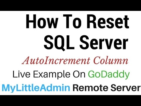 How to reset auto increment column sql server (remote server)