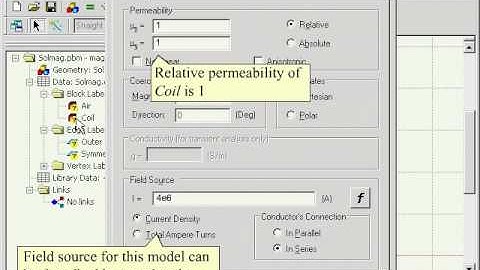 Solenoid under the current load simulation with QuickField.