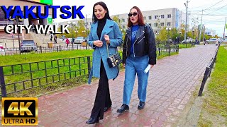 (4K)YAKUTSK City Walk | 09.09.2022 | +12°C | ЯКУТСК