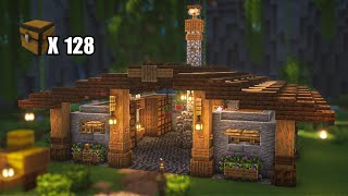 Minecraft | How to Build An Ultimate Stone Storage House | Tutorial