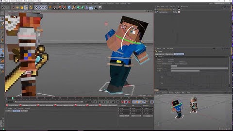 Minecraft Fighting Animation Tutorial - Episode 5 (Cinema4D)