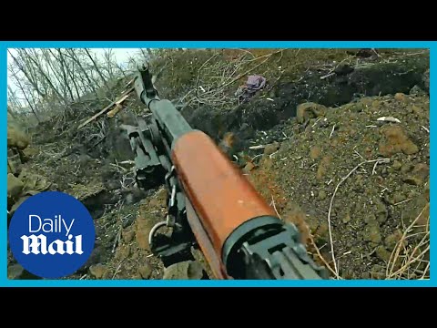Ukrainian soldiers storm Russian trench in terrifying video of assault on Wagner in Bakhmut