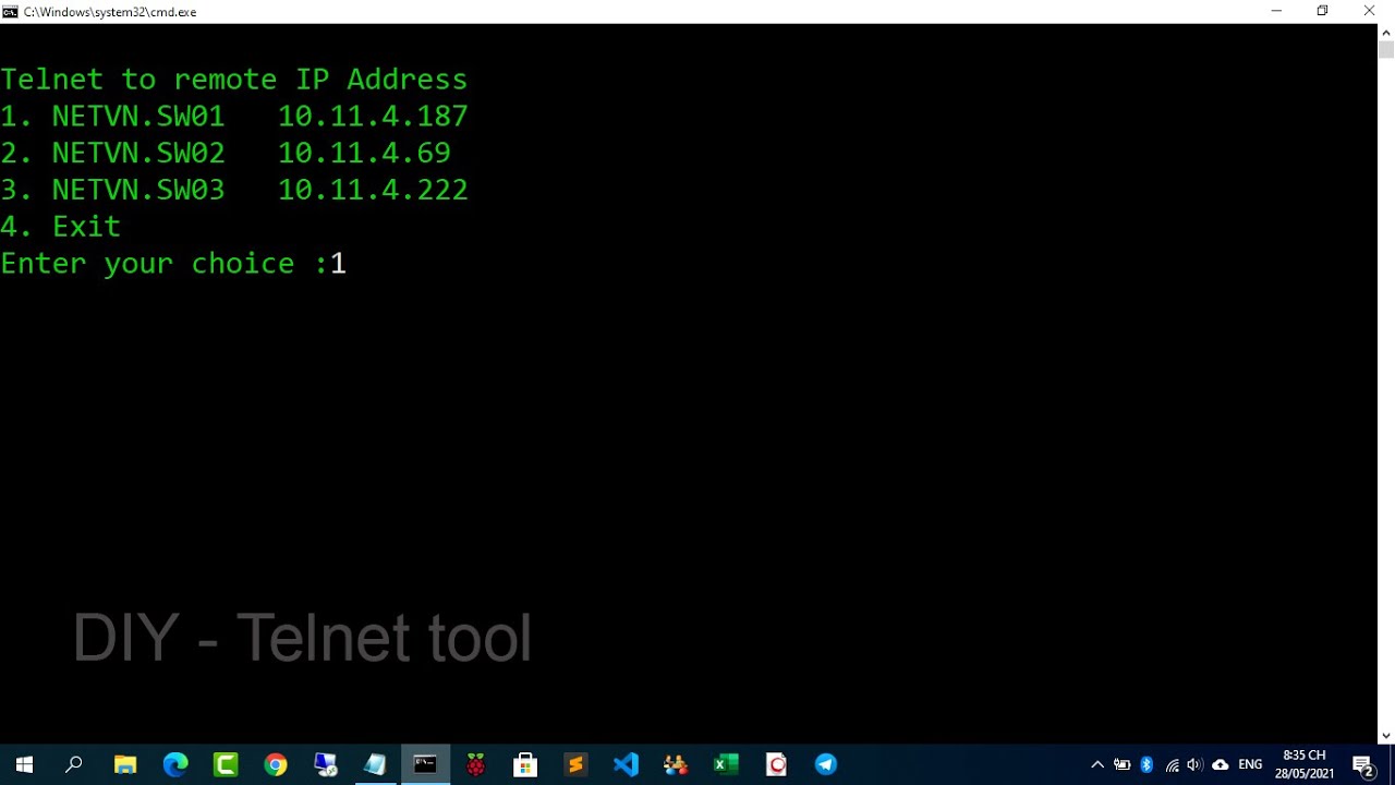 How to automate Telnet