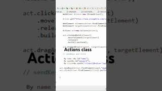 Actions Class #selenium