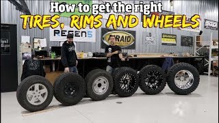 Understanding how to pick out the right size Tires, Rims and wheels