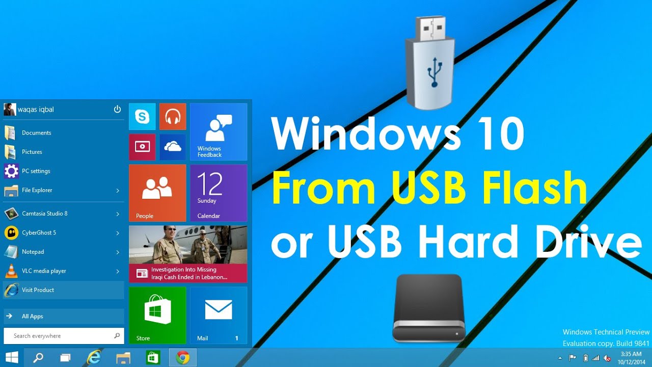 how to install windows 10 on a new hard drive