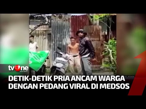 Viral! Pria Ancam Tetangga Pakai Senjata Tajam di Palembang | Kabar Siang tvOne