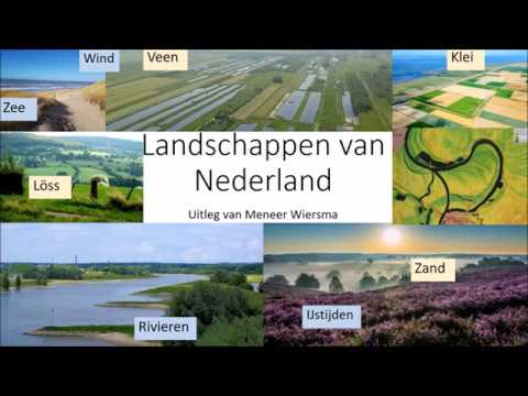 Landschappen van Nederland: zand, klei, veen, löss, stuwwal, ijstijd, droogmakerij en boerderijtypes