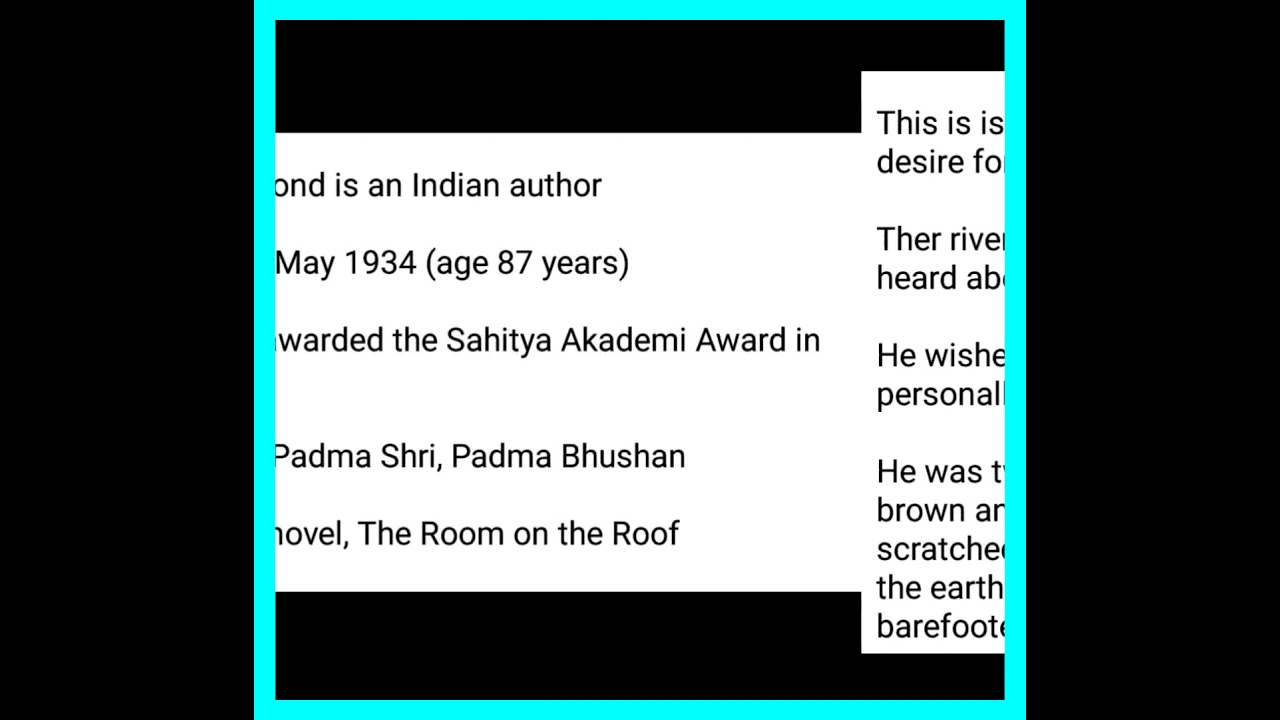 How far is the River by Ruskin Bond
