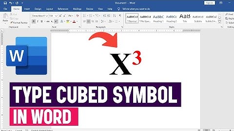 Hoe typ je het kubussymbool in Word | X-kubus in Word
