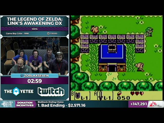 The Legend of Zelda: Link's Awakening DX by zorlaxseven in 1:25:18