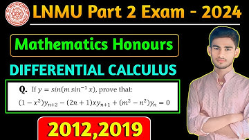 If y = sin(m sin1 x), prove that:(1-x2)yn+2 (2n+1)xyn+1+(m2 - n2) yn = 0 | Leibniz Theorem