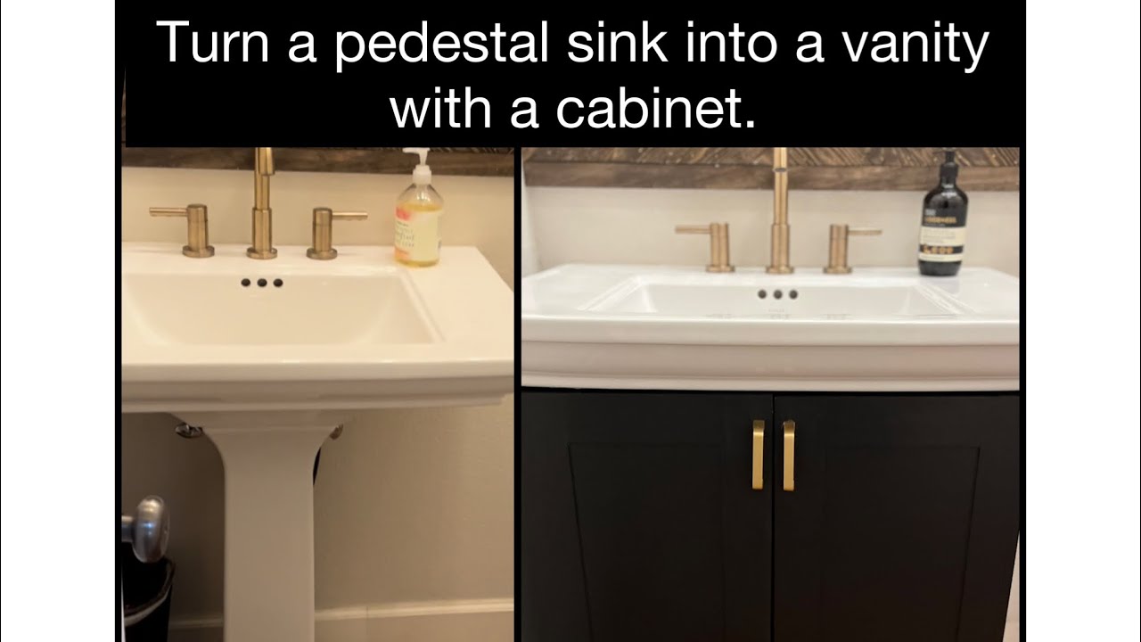 turn bathroom sink into counter space