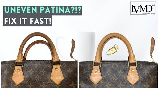 How get make the leather on your Louis Vuitton patina (darken) quicker!  Using extra virgin olive o…